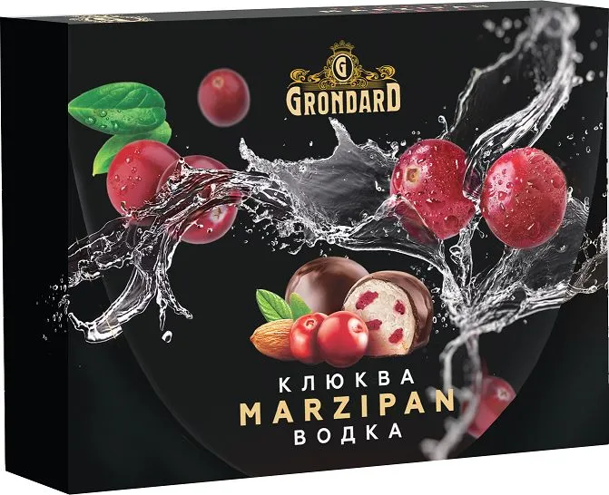  TM Grondard       (10186) Конфеты глазированные Марципановые Клюква и Водка, 98г  в Тимашёвске