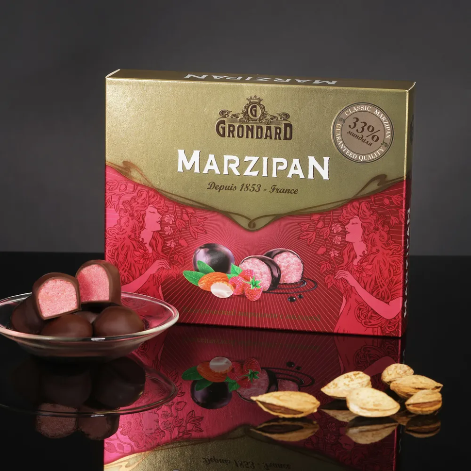  TM Grondard      (11120) Конфеты глазированные Марципановые Малина, 126г   в Тимашёвске