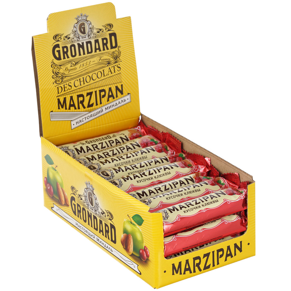  TM Grondard     (8415) Батончики глазированные Марципановые Клюква, (24шт по 50г)    в Тимашёвске