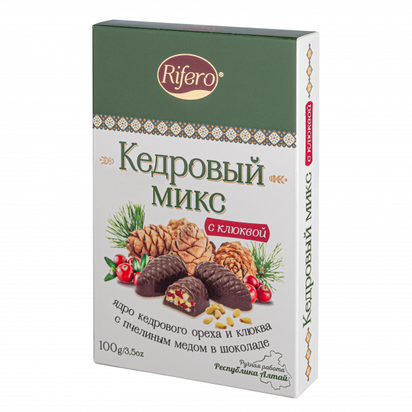 №1 Риф и ко Конфеты "Кедровый микс КЛЮКВА" 100г     в Тимашёвске