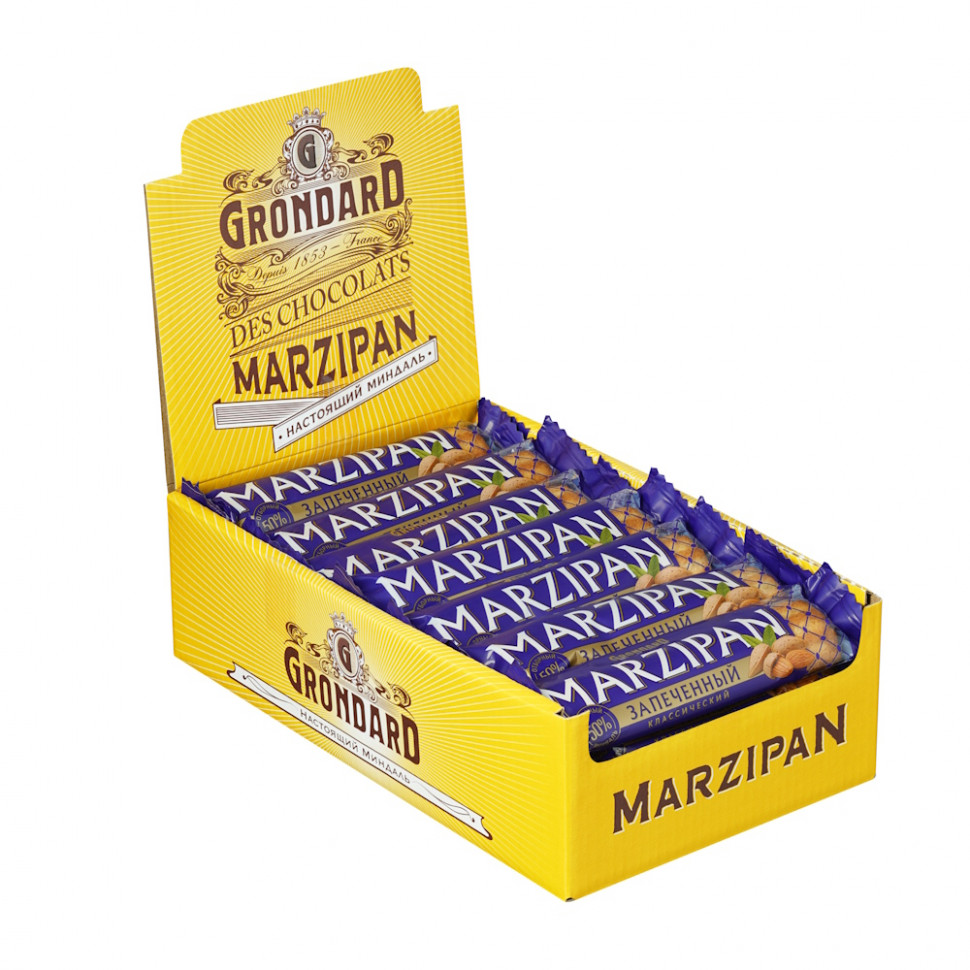  TM Grondard   (11161) Батончики НЕглазированные Марципановые Запечённые, (28шт по 40г)    в Тимашёвске
