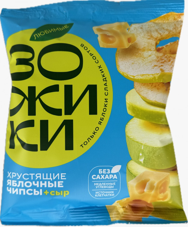 №1 Зожики Яблочные чипсы с сыром, 25г  в Тимашёвске