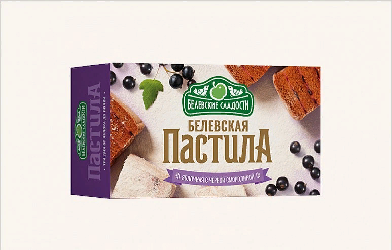  Пастила  200г диетическая с ЧЁРНОЙ Смородиной, НОВЫЙ ФОРМАТ (4*50г)   в Тимашёвске