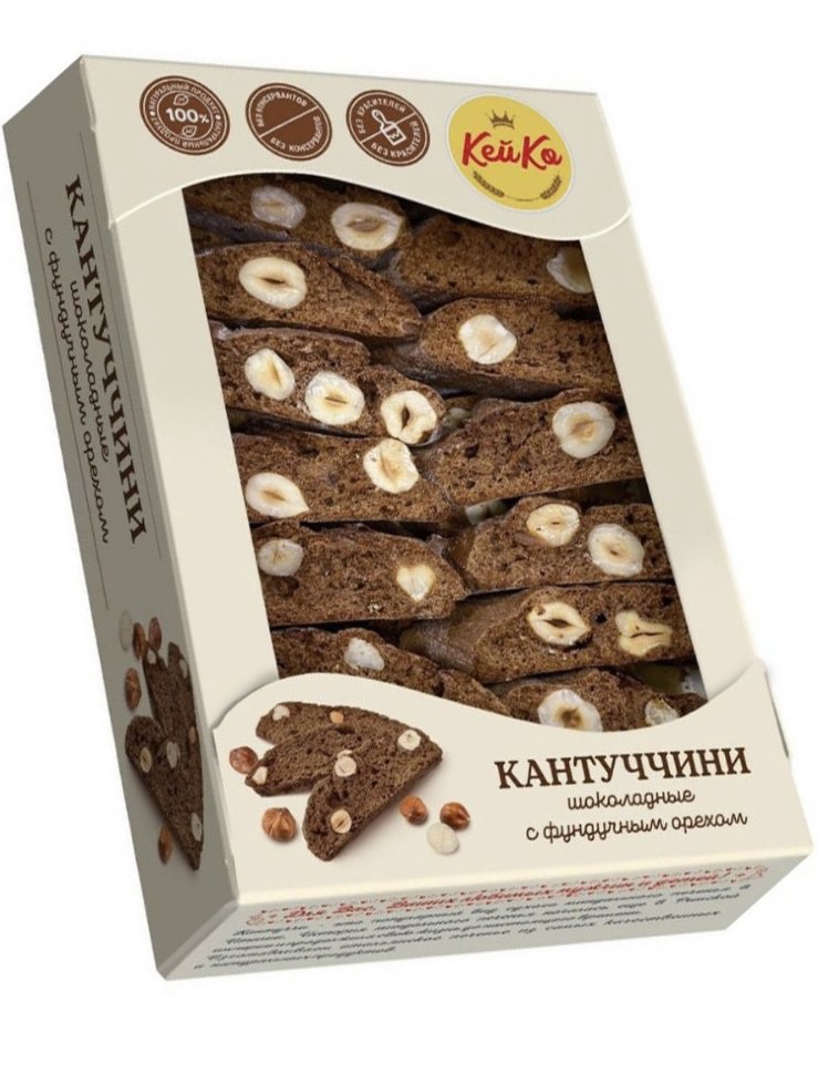  Кей Ко Кантуччини шоколадные с фундучным орехом, 200г  в Тимашёвске