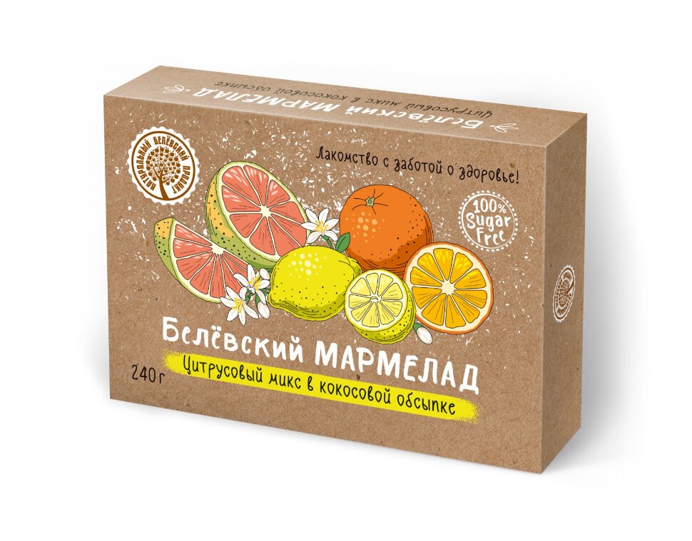  Мармелад белевский на фруктозе 240г "Цитрусовый микс" в Тимашёвске