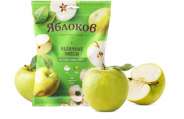  Яблочные чипсы из кисло-сладких яблок 25г в Тимашёвске